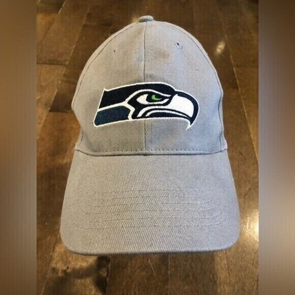 Seattle Seahawks Football Hat Mens  Baseball Cap Gray NFL One Size - Picture 1 of 5